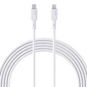 Aukey Cb-ncl1-wh Naylon Örgülü 3a 480mbps Type-c Lıghtnıng Kablosu 1.8mt thumbnail 1