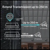 Tp-lınk Tl-sf1009p, 8 Port, Megabit, Poe 65w, 1 Port Uplink, Yönetilemez, Metal Kasa, Masaüstü Switch thumbnail 5