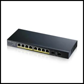 Zyxel Gs1100-10hp, 8 Port, Gigabit, Poe 130w, 2 Port Gigabit Sfp, Yönetilemez, Masaüstü Switch thumbnail 1