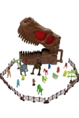 26 Parça T-Rex Dino Set - Dinozor Oyun Alanı ve Koleksiyon Kutusu thumbnail 2