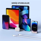 Aukey Cb-ncl1-wh Naylon Örgülü 3a 480mbps Type-c Lıghtnıng Kablosu 1.8mt thumbnail 3