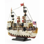 Dekoratif Retro Metal Buharlı Gemi Vintage 34cm No.1 thumbnail 4