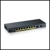 Zyxel Gs1100-10hp, 8 Port, Gigabit, Poe 130w, 2 Port Gigabit Sfp, Yönetilemez, Masaüstü Switch thumbnail 2