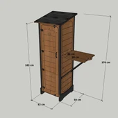 MANDU Ahşap Slim Depolama Dolabı (Dar Alanlar İçin) thumbnail 5