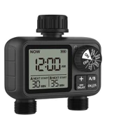 ShopyTech Çift Çıkışlı Dijital Sulama Zamanlayıcı IPX5, LCD Ekranlı Yağmur Erteleme A/B Bağımsız Programlama (3/4) thumbnail 1