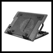 Frısby Fnc-35st 14cm Fan, 10"-17" Notebook Soğutucu, 5 Kademeli Stand, Mavi Ledli (siyah) thumbnail 3