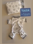 Soft Lion Kedi Uyku Seti | Penye Kedi Tulum ve Mini Yastık Takımı | Pamuklu | Tüy Dökülmesini Azaltır | thumbnail 2