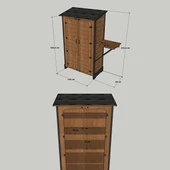 MANDU Ahşap Slim Maxi Depolama Dolabı thumbnail 6