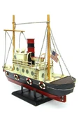 Dekoratif Retro Metal Balıkçı Teknesi Vintage 33cm No.2 thumbnail 10
