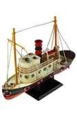 Dekoratif Retro Metal Balıkçı Teknesi Vintage 33cm No.2 thumbnail 11