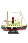 Dekoratif Retro Metal Balıkçı Teknesi Vintage 33cm No.2 thumbnail 9
