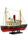Dekoratif Retro Metal Balıkçı Teknesi Vintage 33cm No.2 thumbnail 7