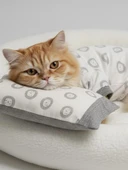 Soft Lion Kedi Uyku Seti | Penye Kedi Tulum ve Mini Yastık Takımı | Pamuklu | Tüy Dökülmesini Azaltır | thumbnail 5