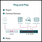 Tp-lınk Tl-sf1009p, 8 Port, Megabit, Poe 65w, 1 Port Uplink, Yönetilemez, Metal Kasa, Masaüstü Switch thumbnail 4