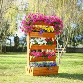 MANDU Ahşap Çok Katlı Saksı Standı (Çiçeklik Standı) thumbnail 1