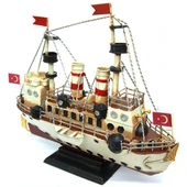 Dekoratif Retro Metal Buharlı Gemi Vintage 34cm No.1 thumbnail 1