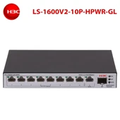 H3c S1600v2-10p-hpwr, 8 Port, Gigabit, Poe 125w, L2, 1 Port Gigabit Uplink, 1 Port Gigabit Sfp, Web Yönetilebilir, Masaü thumbnail 1