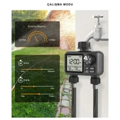 ShopyTech Çift Çıkışlı Dijital Sulama Zamanlayıcı IPX5, LCD Ekranlı Yağmur Erteleme A/B Bağımsız Programlama (3/4) thumbnail 8