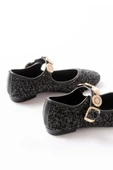 İNF-6363 Siyah Havlu Desenli Baret Tokalı Günlük Bayan Ayakkabı thumbnail 5