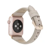 Apple Watch Uyumlu Deri Kordon 38-40-41mm Slim ERC3 Bej thumbnail 2