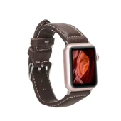 Apple Watch Uyumlu Deri Kordon 42-44-45mm NM4-AS4 Kahve thumbnail 1