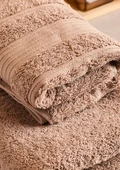 Towy Beige 100% Pamuk 3'lü Banyo Havlusu Seti thumbnail 4
