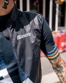 Santini UCI CYCLING WORLD CHAMPIONSHIPS Özel Seri Erkek Rüzgarlık Yelek RE54575CCITY3WCG thumbnail 5