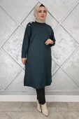 KADIN DÜĞME DETAYLI TESETTÜR TUNİK thumbnail 6