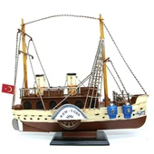 Dekoratif Retro Metal Yolcu Gemisi Vintage 31cm No.3 thumbnail 2