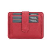 Çok Bölmeli Slim Deri Kartlık BLW019 ERC2 Kırmızı thumbnail 2