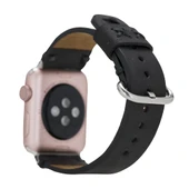 Apple Watch Uyumlu Deri Kordon Orfe 42-44-45mm G1 Siyah thumbnail 2