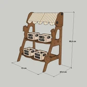 MANDU Ahşap Çocuk Manav Tezgahı thumbnail 6
