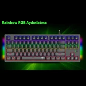 T-dagger Balı, T-tgk311, Usb Kablolu, Türkçe Q,  Rainbow Rgb, Mechanical, Blue Switch, Gaming Klavye (powered By Redrago - 3