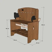 MANDU Ahşap Çocuk Marangoz Tezgahı thumbnail 5