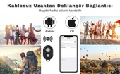 ShopyTech 102 cm Hafif Tripod  Telefon/Kamera Uyumlu Bluetooth Uzaktan Deklanşörlü 360° 3-Yönlü Kafa/SİYAH thumbnail 10