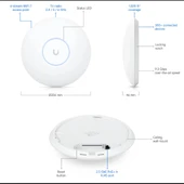 UbıQuıtı Uap-u7-pro, Unifi, Triple Band, 5765mbps, Wifi6, Tavan Tipi, Access Point (poe Adaptör Çıkmaz) thumbnail 5