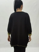 Büyük Beden Viskon Taşlı Cepli Kapri Kol Oversize Kadın Bluz thumbnail 9