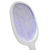 Asonıc As-a25, Beyaz-gri, 3000v, Raket Tipi, Uv Mor Işıklı, 1200mah, Bataryalı, Şarj Edilebilir, Sinek Öldürücü thumbnail 3