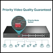 Tp-lınk Tl-sl1226p, 24 Port, Megabit, Poe 250w, 2 Port Combo Gigabit Sfp, Yönetilemez, Rackmount, Switch thumbnail 5