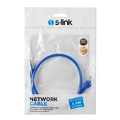 S-lınk Sl-cat606bl Cat6 Patch 60cm Kablo (mavi) thumbnail 3