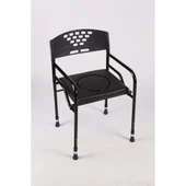 Medilabs Hasta Klozeti Deri Döşemeli Sandalye Tipi Kamp Tuvalet Sandalyesi thumbnail 1