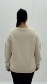 Büyük Beden Pamuklu Uzun Kollu Oversize Kadın Sweat thumbnail 10