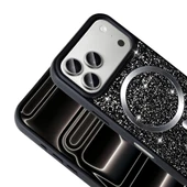 iPhone 17 Pro Max Kılıf Pırlanta Tasarımlı M-safe Şarj Özellikli Mozaik Silikon Kılıf thumbnail 7