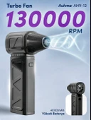 Auhma AHV-12 Turbo Jet Fan 130.000RPM Elektrikli Hava Kompresörü Taşınabilir Çantalı thumbnail 3