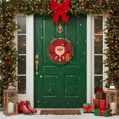 Noel Baba ve Kurabiye Adam Kapı ve Duvar Süsü Happy New Year thumbnail 2