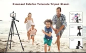 ShopyTech 102 cm Hafif Tripod  Telefon/Kamera Uyumlu Bluetooth Uzaktan Deklanşörlü 360° 3-Yönlü Kafa/GÜMÜŞ thumbnail 10