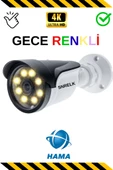 SNRELK HAMA 5536 WARM LIGHT 5MP LENS GECE RENKLİ 2'Lİ GÜVENLİK KAMERASI thumbnail 2