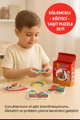 Taşıtlar EVA Köpük Puzzle Seti – 3-7 Parçalı 5 Farklı Araçlı Eğitici Zeka Oyunu thumbnail 1