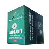 Powergate Cat6-out-cca, Outdoor (dış Mekan), Polietilen, 23awg 0.57mm, Utp, Cat6, Cca Kablo, 305m, Siyah thumbnail 2
