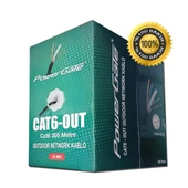 Powergate Cat6-out-copper, Outdoor (dış Mekan), Polietilen, 23awg 0.57mm, Utp, Cat6, %100 Bakır Kablo, 305m, Siyah thumbnail 2